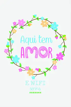 Amor 17, arte QPV-015 para quadro em PVC